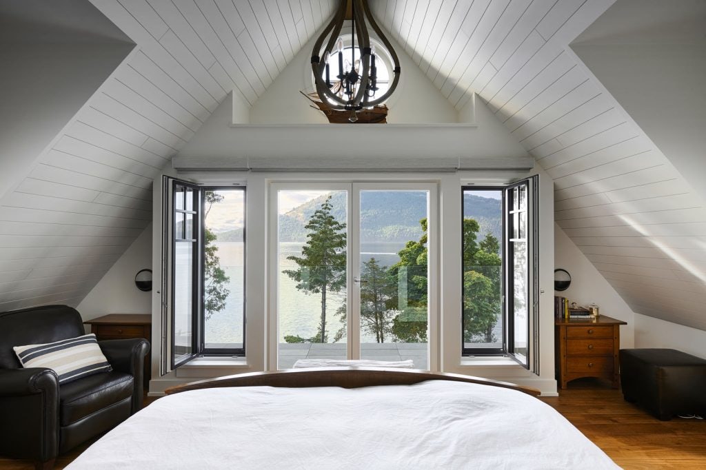 master bedroom of Lands End home