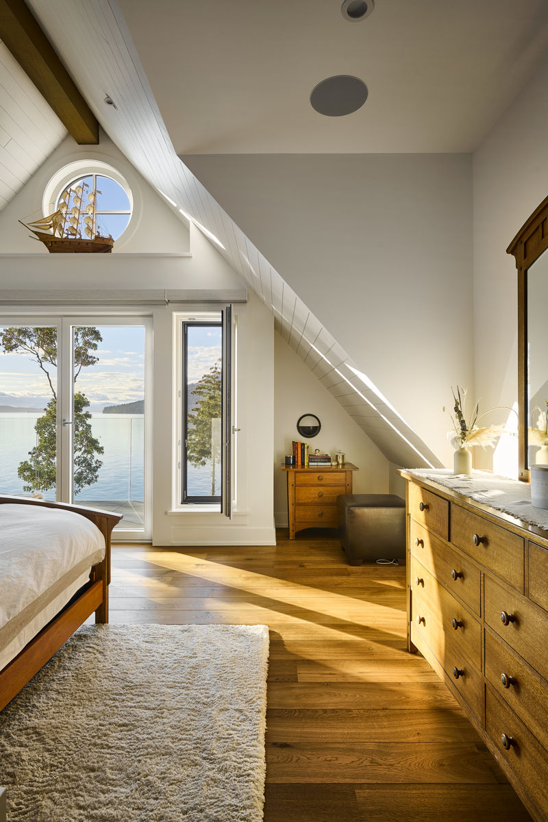 master bedroom of Lands End home