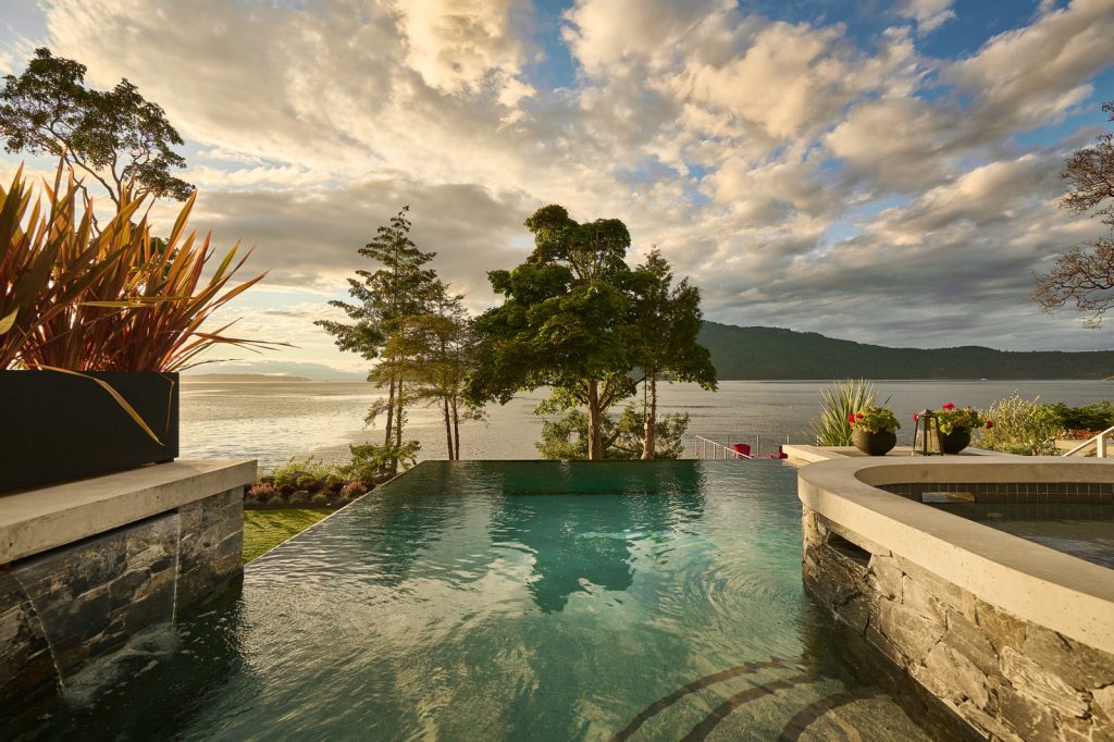 pool overlooking ocean